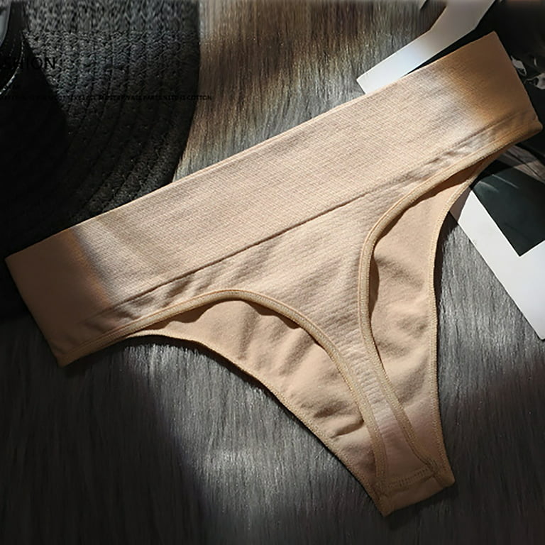 Pxiakgy lingerie for women Women's Panties Sports Striped Low Waist  Seamless Minimalist Thong M-XL Yellow + L 