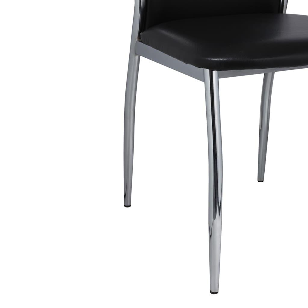 Kepooman 4pcs High Back Dining Chairs for Kitchen, Black Kepooman 4pcs High Back Dining Chairs for Kitchen, Black