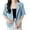 Blue Cardigan, variant on Htigea Womens Short Sleeve Suit Blazers Dressy Lapel Business Cardigans Casual Lightweight Outfit Blue,S