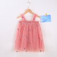 thumbnail image 1 of Lindo bebé flor fiesta princesa vestido niñas pequeñas cumpleaños tul bordado dulce traje niños verano sin mangas correa ropa 120 (4-5T) Gao Jinjia LED, 1 of 2