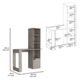 thumbnail image 4 of Light Gray Writing computer desk With storage cabinet and Bookcase with 4 shevels, for small and big spaces., 4 of 5