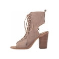 thumbnail image 4 of Dolce Vita Lira Women's Peep Toe Lace-Up Cutaway Back Booties, 4 of 5