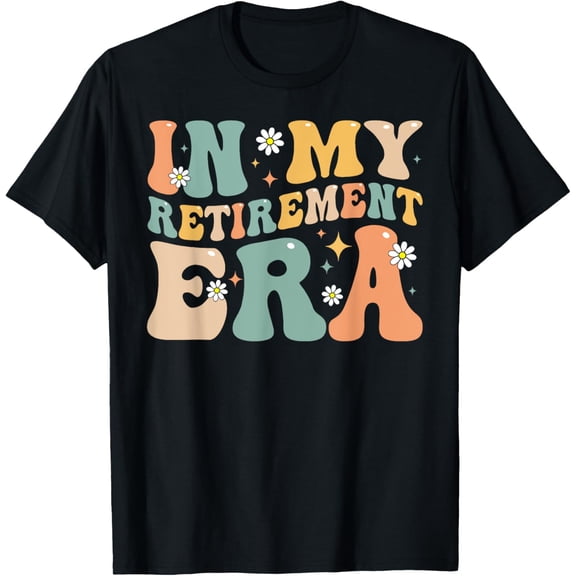 Playful Comfort Tee - Groovy Retro In My Retirement Era Funny Women Retired 2024 T-Shirt