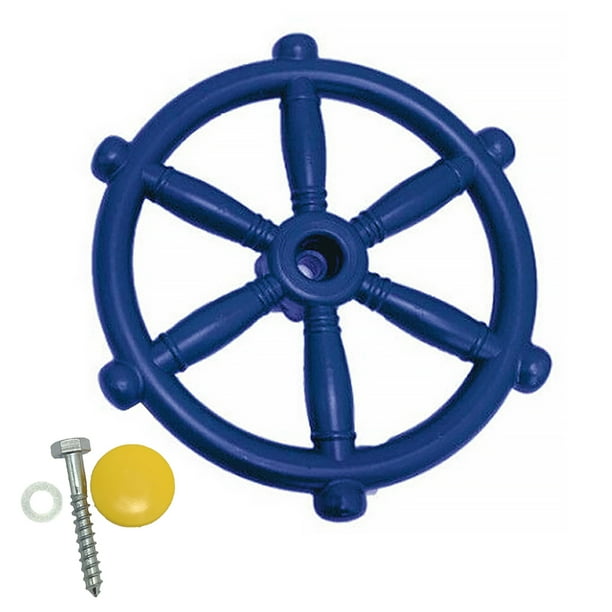 Tholdsy Volante de juguete de plástico para jardín de infantes, barco, columpio, jardín al aire libre, parque infantil, juego de Juegos de césped Azul