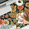 thumbnail image 2 of Long Mouse Pads for Desk,Pioneer Flower Floral Print Pattern Desk Mats on Top Of Desks, Desk Mouse Pad Extra Large with 3mm Non-Slip Base and Stitched Edge for Gaming,Office,Work,Home 47.3"x23.6", 2 of 6
