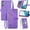 Purple, variant on Zipper Storage Design Wallet Case for Samsung Galaxy A54 5G (Not 4G), Skin Friendly Feel Leather Case with Magnetic Clasp and Muliti-Card Slots Holster for Samsung Galaxy A54 5G,SZY Brown