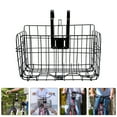 thumbnail image 2 of Miangastore Front Basket Multi-function Riding Basket Metal Storage Basket Bicycle Front Basket Detachable Basket, 2 of 8