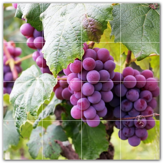 Picture-Tiles.com: Wine Ceramic Tile Wall Mural WAL501211-44M. 24"W x 24"H using (16) 6" x 6" Ceramic Tiles-Satin Finish