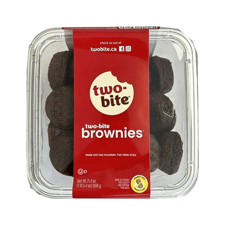 Two-bite Mini Brownies, 21.4 oz, 32 Count, Sweet Dessert, Shelf-Stable, Mini, Soft, Chewy, Moist Chocolate Cake