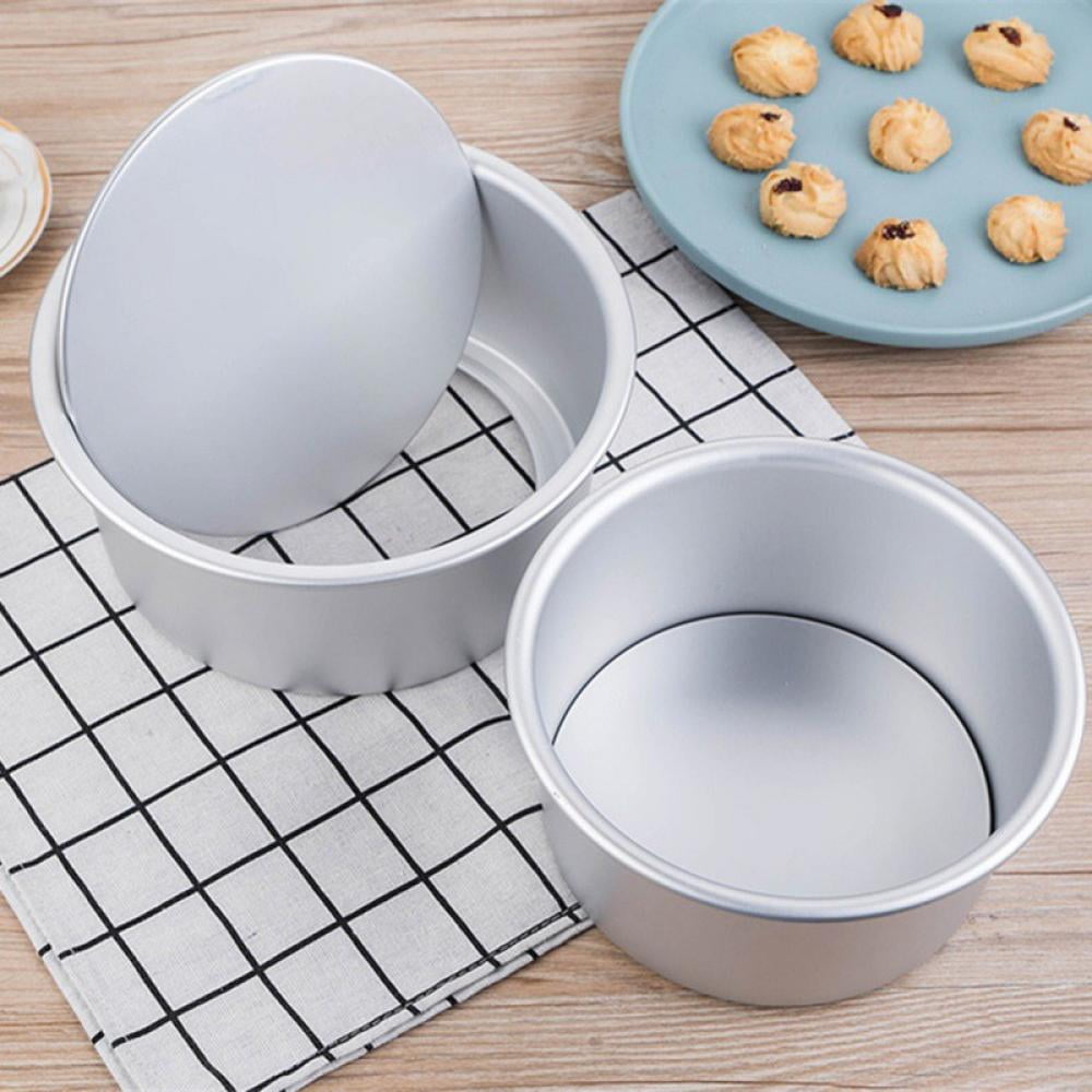 4 Inch Small Cake Pan,Aluminum Mini Round Smash Cake Baking Pans, Non-Toxic  & Healthy, Mirror Finish & Leakproof