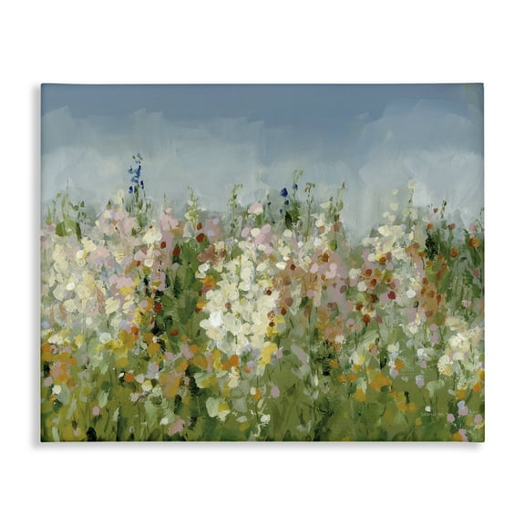 Stupell Industries Speckled Tranquil Field Landscape & Nature Painting Wrapped Canvas Art Print Wall Art, 20 x 16