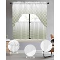 thumbnail image 2 of Sage Green Ombre Stripe Swag Curtains for Living Room/Bedroom Windows, Modern Abstract Gradient Striped Kitchen Curtains and Valances Set 36 Inch Length, Light Filtering Swags Valance Curtain Panels, 2 of 5