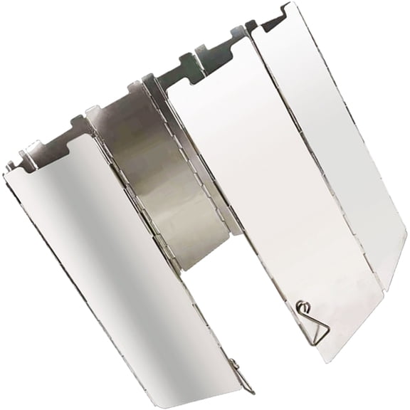 QIFULL Portable Stainless Steel Windshield for Stove Lightweight Foldable Windproof