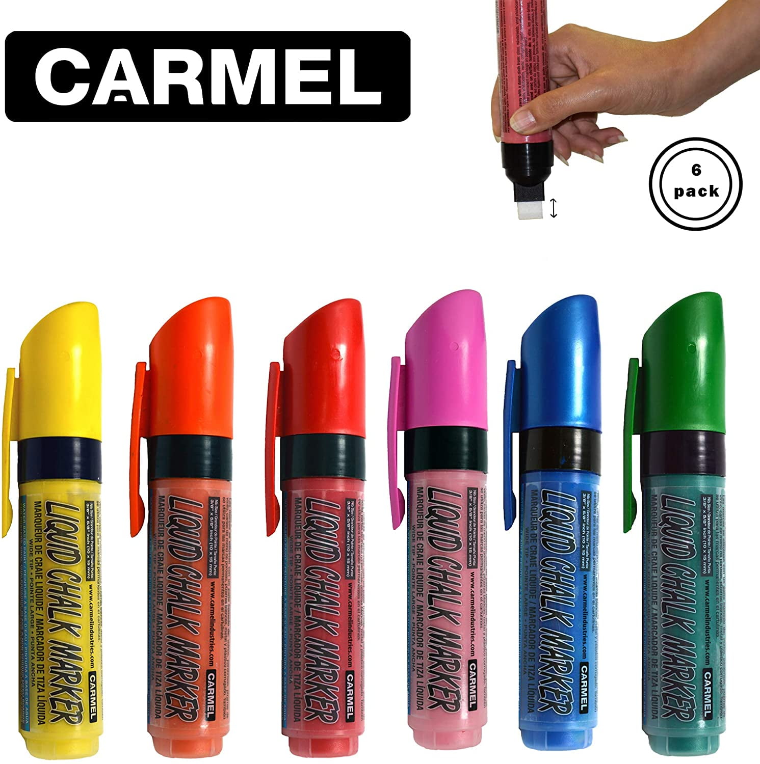 Carmel Liquid Chalk Marker Wide Tip Removable Water Based Chalk Pen 