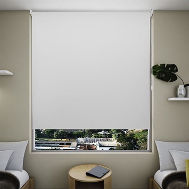 persiana enrollable blackout básica 100 x 180 cm blanco