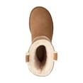 thumbnail image 3 of UGG Womens Brown Mixed Media Pull Tabs At Both Sides Padded Classic Short Round Toe Winter Boots 11, 3 of 4