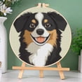 thumbnail image 3 of DIY Stamped Cross Stitch Kits Cartoon Cute Australian Shepherd Easy for Beginners with Hoop 11CT Counted Embroidery Needlepoint Crafts Arts for Handmade Enthusiasts and Home Decor 30x30cm(2), 3 of 8