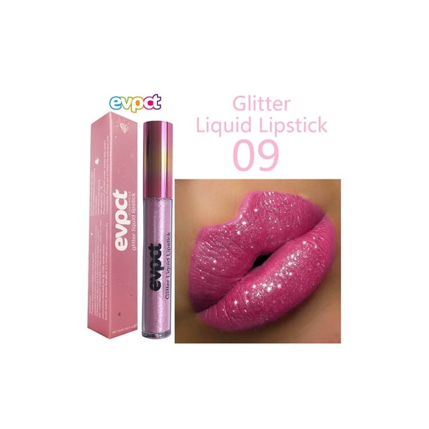 Lápiz labial líquido con brillo de diamante, 15 colores, resistente al agua, brillo de labios de color perla de diamante, 1 unidad Gao Jinjia LED