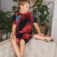 thumbnail image 4 of Balery Closeup Red Flamingo Portrait Conjunto de Pijama Infantil de Manga Corta con Estampado – Ropa de Dormir de Algodón Suave-XX-Large, 4 of 6