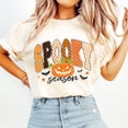 thumbnail image 4 of Spooky Season Halloween Shirt Halloween Graphic Tee Jack O Lantern Top, 4 of 10