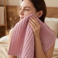 thumbnail image 2 of REGALWOVEN Cotton Waffle Washcloths, Soft, Quick Dry & Lint-Free Face Cloths for Bathroom, Kitchen, Absorbent Reusable Washcloth Set 13" x 13" Pink 4pk, 2 of 7