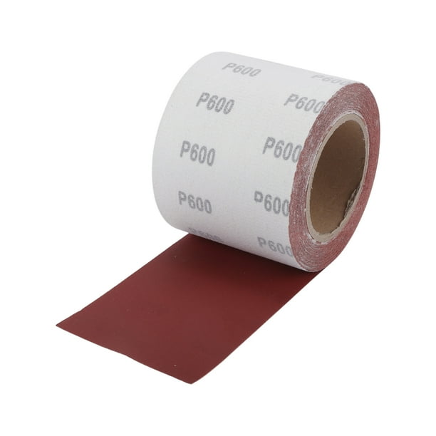 Papel de lija de larga tabla P600 Unique Bargains 393.70"x3.94" Rollo de lija roja de terciopelo 1 Pc