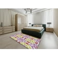 thumbnail image 5 of Ahgly Company Machine Washable Indoor Square Transitional Tulip Pink Area Rugs, 3' Square, 5 of 7