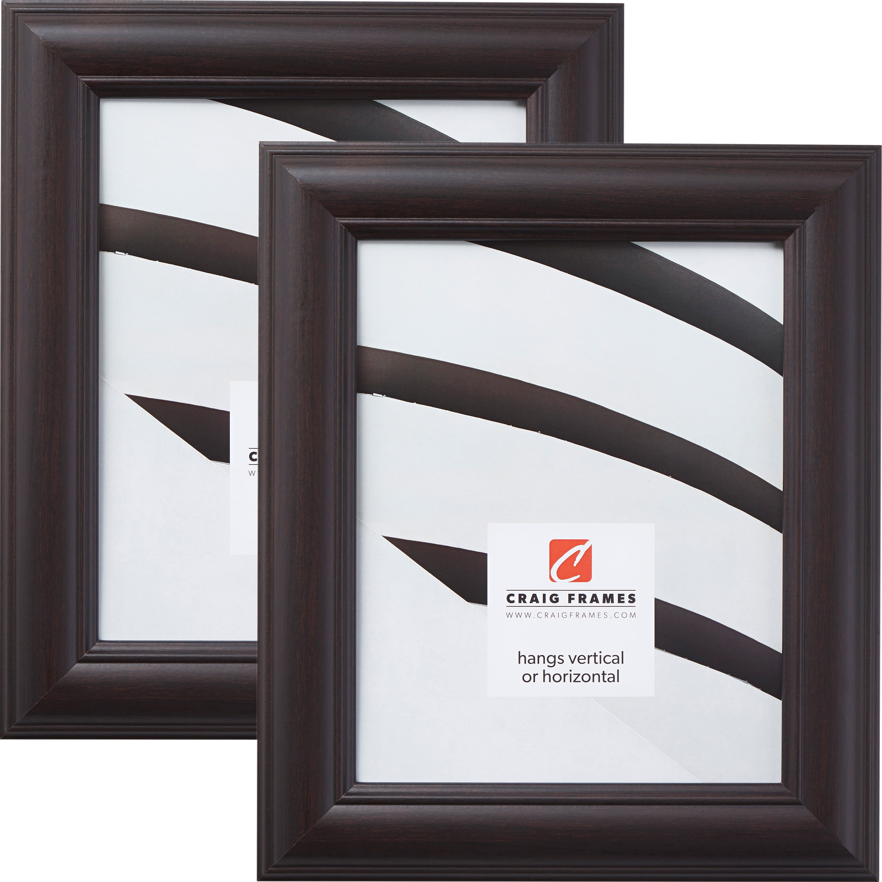 Craig Frames Dakota N, Brazilian Walnut Picture Frame, 12x18 Inch, Set