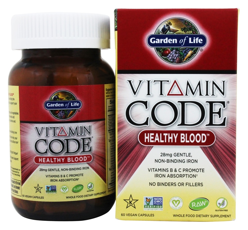 Garden of Life Vitamin Code Healthy Blood 60 Vegetarian Capsules