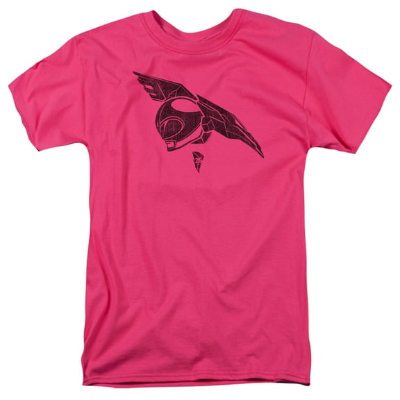 Power Rangers Pink Adult 18/1 T-Shirt Hot Pink