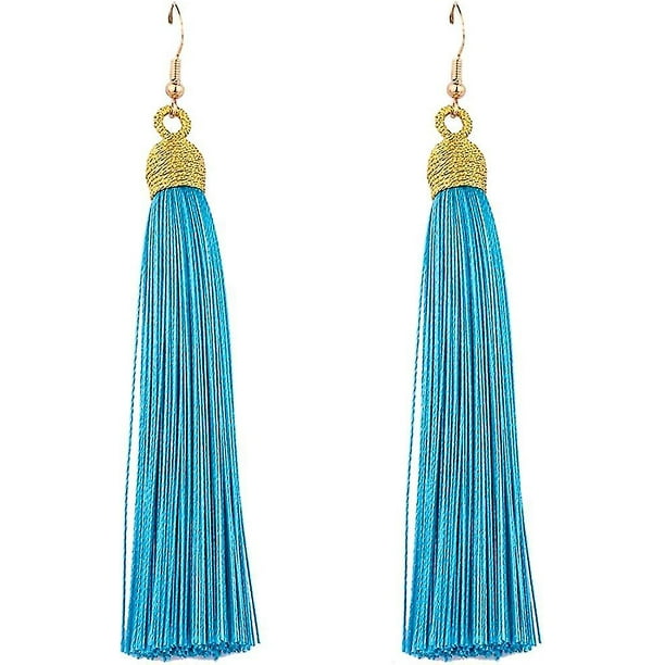 Long Woven Tassel Earrings Statement Fringe Dangle Earrings For Women Girls Bohemian Handmade Walmart en linea