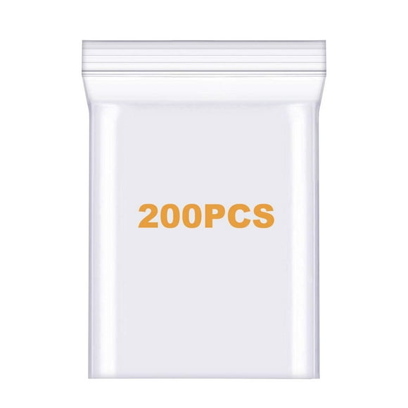 200 Pack 3 x 4 Thick clear Reclosable Zip Bags 24 Mil Heavy Duty Resealable Zipper Lock Jewelry Necklace Earrings Bead Pill Seal Plastic Poly Bags