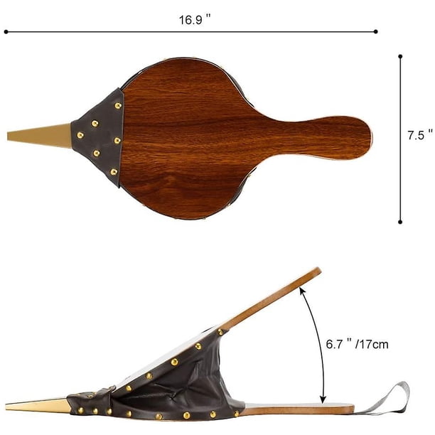 Fuelle de chimenea 17"x7.5" Boquilla De Fundición De Soplador De Aire De Madera Grande Para Acampar Al Aire Libre Barbacoa Parrilla Chimenea Bomba De Fuelle De Mano Pit Barbacoa Herramientas De Fuego Afortunado Sencillez