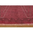 thumbnail image 5 of Casavani Handmade Red Block Printed Cotton Dhurrie Indoor Outdoor Patio Rug Living Room Carpets 10x18 feet, 5 of 7