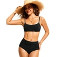 thumbnail image 3 of CRZ YOGA Bikini Tops for Women Padded Adjustable Bathing Swimsuit Spaghetti Straps Swim Bra, 3 of 6