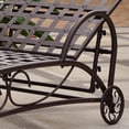 thumbnail image 2 of Pemberly Row Chaise Longue de Patio en Fer, Brun Mat, 2 of 3
