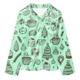 thumbnail image 6 of Gubotare Kids Christmas Pajamas Girls Girls 2-piece Snug-fit Holiday Pajama Set, Soft & Cute for Kids Size 7-8 (Green,7-8 Years), 6 of 9