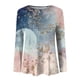 thumbnail image 4 of Puntoco Mujer Casual Cuello Redondo Manga Larga Impreso Camisa Suelta Blusa tops Puntoco Puntoco-6534, 4 of 4