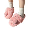 thumbnail image 3 of Aayomet House Slippers for Women Fluffy Winter House Print Shoes Indoor and Outdoor,Red 41, 3 of 5