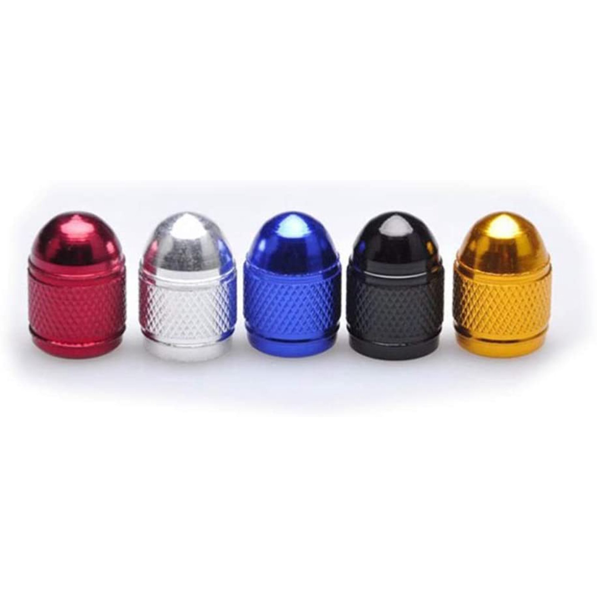 Jeu De 4 Bouchons De Valve De Pneu En Acier Inoxydable - Argenté - Compatible Véhicules - Neuf