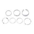 thumbnail image 1 of Bradem Rings Clearance! 7Pcs Combinationalloy Ring Creative Irregular Street Style Geometric Jewelry, Silver, One Size Lady Ring Clearance Sale, a Set of Rings (7 X Rings), 1 of 7