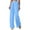 Blue, variant on SNKSDGM Women's Plus Womens Sweatpants Set Womens Dress Pants Stretchy Long Women's Wide Leg Palazzo Pleated Pants High Waisted Flowy Loose Dressy Casual Long Trousers M