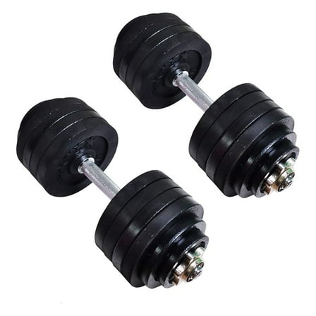 Adjustable Dumbbells Set 5-50lbs, 100lb Pair, Cast Iron Weight Set for Home Gym - Non-Slip Handles, Full Iron Plates, Fitness Weightlifting