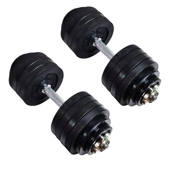 Adjustable Dumbbells Set 5-50lbs, 100lb Pair, Cast Iron Weight Set for Home Gym - Non-Slip Handles, Full Iron Plates, Fitness Weightlifting