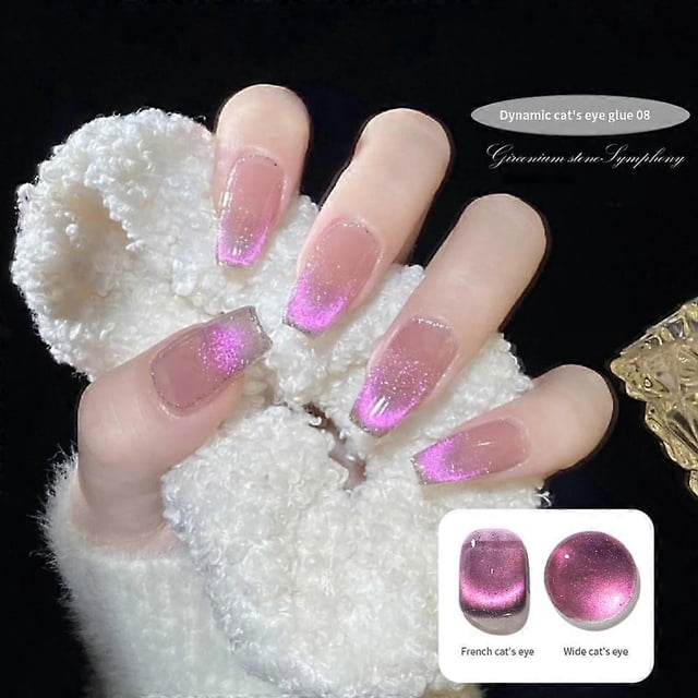 8ml Cat Magnetic Gel Nail Polish Laser Magnet Soak Off UV LED Manicure Semi Permanent