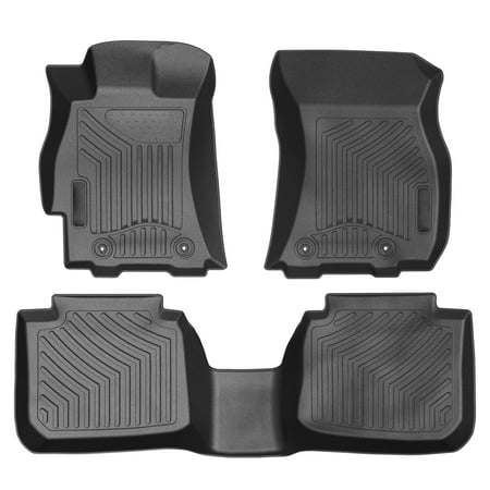 Heavy Duty Rubber Floor Mats Black for 2015-2019 Subaru Outback/Legacy Full Set Liners All-Weather;includes 1st & 2nd Front Row and Rear Floor Liner Full