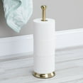 thumbnail image 2 of mDesign Metal Free-Standing Toilet Paper Holder - Soft Brass, 2 of 5