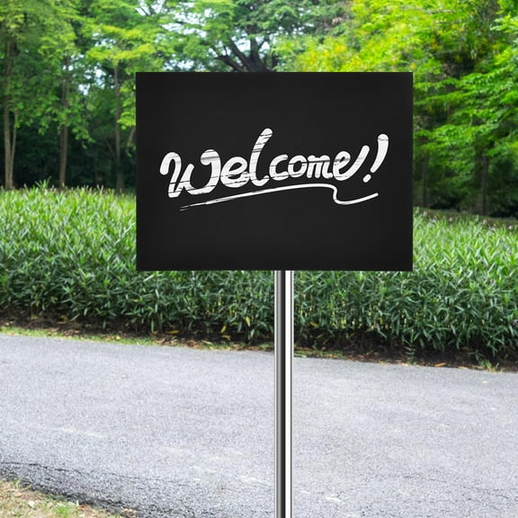 FRCOLOR 2 Pcs Corrugated Sign Boards Blank Signs for Outdoors Black