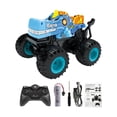 thumbnail image 1 of Coche todoterreno con control remoto, con luces y música, juguete eléctrico para pasatiempos, coche de juguete RC para niños, niñas, regalos de azul, 1 of 9