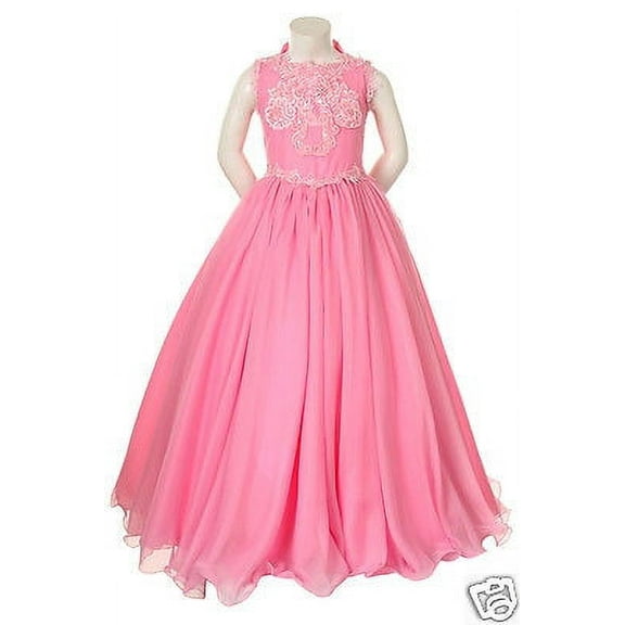 Aqua Blue Little Girl & Girl Pageant Prom Formal Dress  3 4 5 6 7 8 9 10 12 14